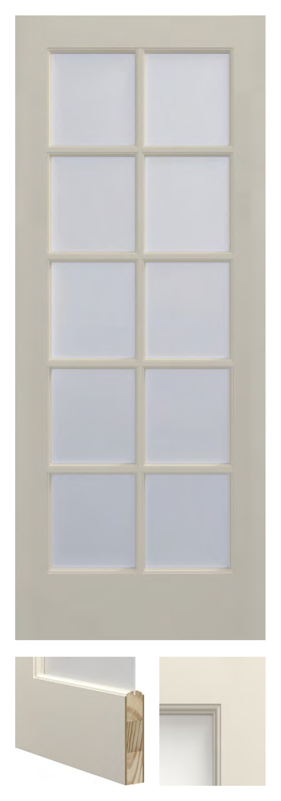 10 Lite White Laminate Glass Ovolo - PR-1510WL