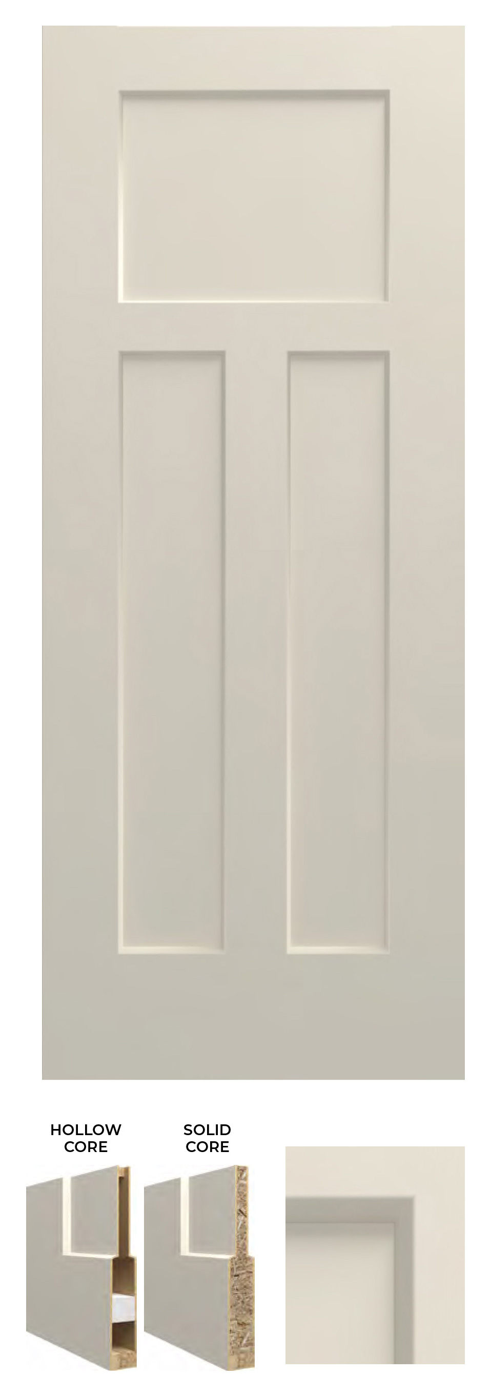 3 Panel Flat Craftsman - Craftsman III