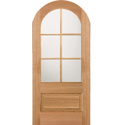 Raised Panel Round Top #37506 White Oak Clear Finish