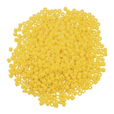Plastic Pony Beads - 6 x 9 mm - Yellow - 1000/pack