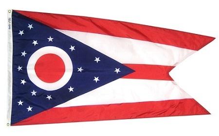 3 X 5' NYL-GLO OHIO FLAG