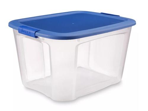 71 Qt Locking Lid Storage Tote, Clear