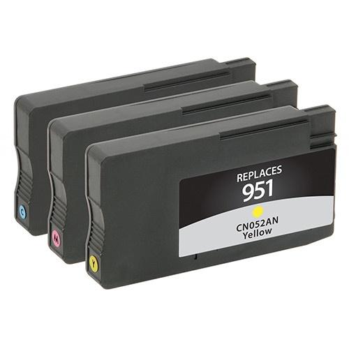 Remanufactured Ink Cartridges - Cyan, Magenta, Yellow - 3 pack - (Alternative for HP 951)
