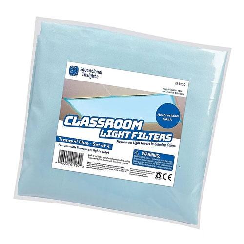 Fluorescent Light Filters - 2' x 4' - Blue - 4/pack