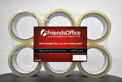 Packaging Tape - 1.88" x 55 Yards - 1.9 mil - 6 Rolls / Pack