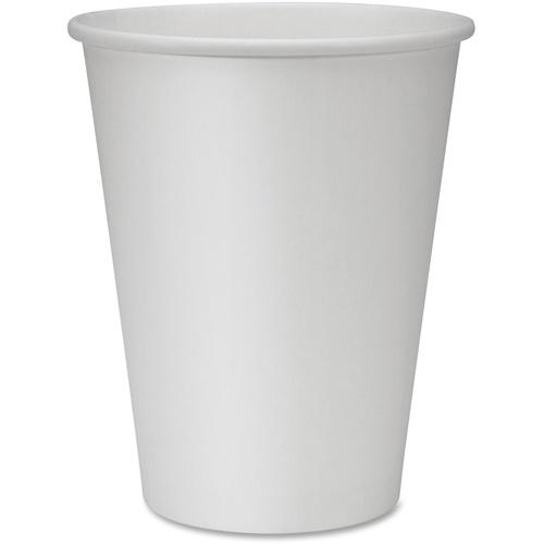 Hot Cups, Single, White, 12 oz., 1000/CT