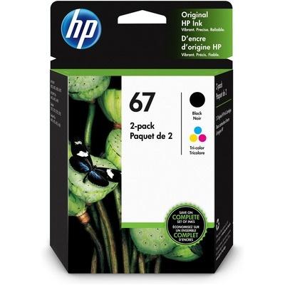 HP 67 Original Ink Cartridge - Tri-color, Black, 2/pack