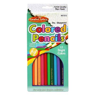 PRESHARPENED 7IN COLORED PENCILS, 12/box