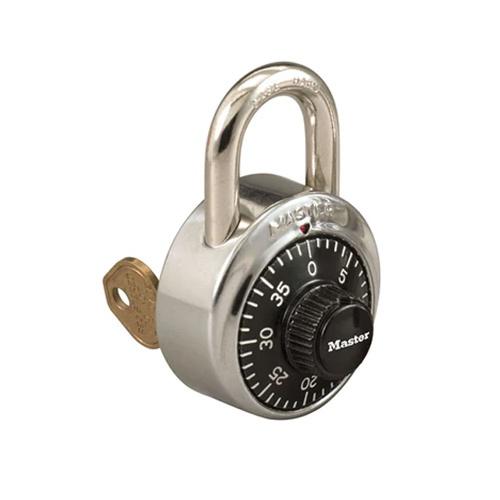 General Security Combination Padlock with Key - 1-7/8" (48MM) Wide - Black