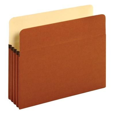 File Pockets - 3.5" Expansion - Brown - Letter Size - 25/Box