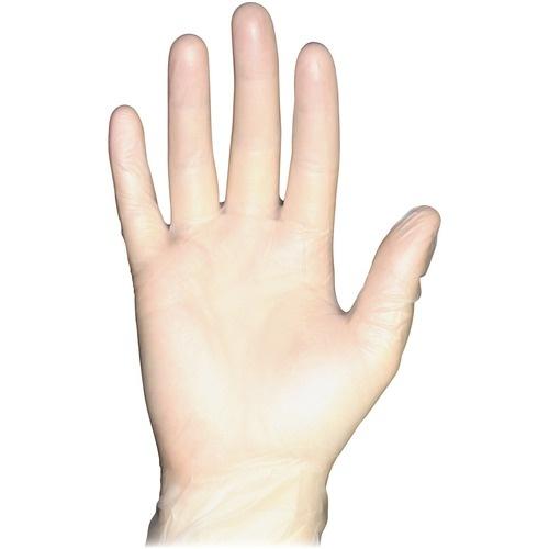 ProGuard Vinyl PF General Purpose Gloves - Large Size - Unisex - Vinyl - Clear - Disposable, Powder-free, Beaded Cuff, Ambidextrous, Comfortable - For Food Handling, Cleaning, Painting, Manufacturing, Assembling, General Purpose - 100 / Box