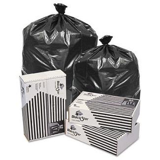 Perforated Low Density Can Liners - Black - 250/case