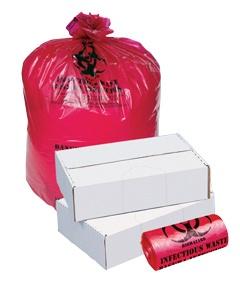 Red Can Liners, 24x24, 1.2 mil, 250/case