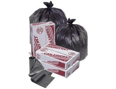 Trash Can Liner - Black - 16 Micron
