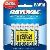 Alkaline Batteries, AAA, 12/ Pack