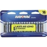 Alkaline Batteries, AAA, 16/ Pack