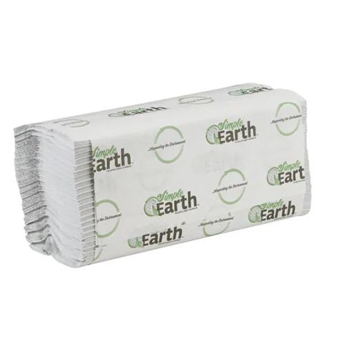 Simple Earth C-Fold White Hand Towel 11.42 x 10 White 2400/carton