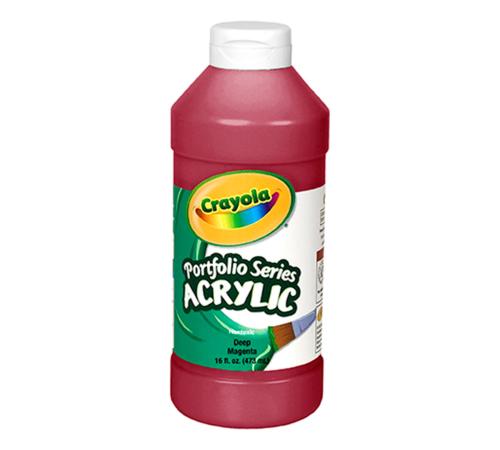 Crayola - Portfolio Series Acrylic Paint - Deep Magenta - 16 oz - 1/Each