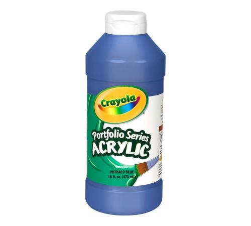 Crayola - Portfolio Series Acrylic Paint - Phthalo Blue - 16 oz - 1/Each
