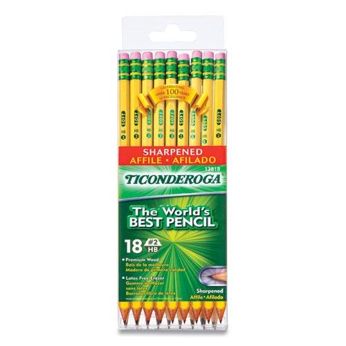 Pre-Sharpened Pencil - HB (#2) - Black Lead - Yellow Barrel - 18/Pack