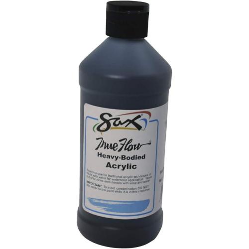 Sax True Flow Acrylic Paint - Heavy Bodied - Mars Black - 16 Fl Oz. - 1/Each