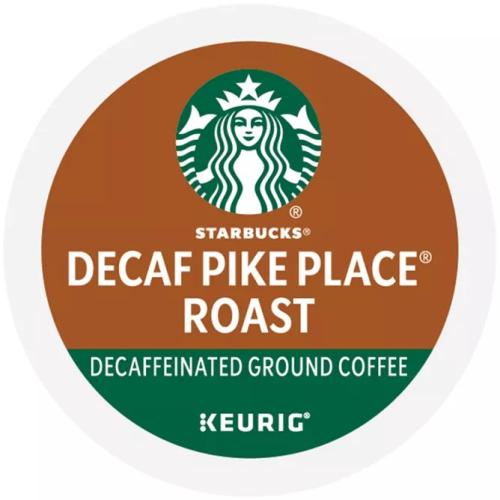 Starbucks K-Cup Decaf Pike Place Roast Coffee - K-Cup - Pike Place Roast - Decaffeinated - 22 / Box