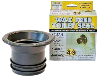 Fernco Wax Free Toilet Seal 3 in Dia For: 3-1/2 in Drain Pipes