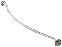 Shower Curtain Rod 13-1/2 lb 52 to 72 in. Adjustable Brushed Nickel