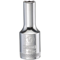 DeWalt 1/4 in. X 3/8 in. drive SAE 6 Point Deep Socket