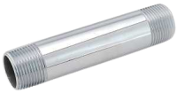 Anderson Metals Pipe Nipple, 1/2 in, MPT Chrome 3 in L