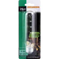 Sylvania Incandescent Lamp Clear Lamp 1-1/4 in Dia x 5-5/8 in L, 25 W