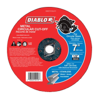 Diablo 7 in. D X 5/8 in. Aluminum Oxide Metal Circular Cut-Off Disc