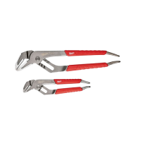Milwaukee Groove Joint 2 pc Forged Alloy Steel Straight Jaw Pliers Set 6 and 10 in. L