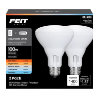 Feit E26 (Medium) LED Bulb Adjustable White 100 Watt Equivalence 2 pk