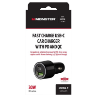 Monster Just Hook It Up 2 Port USB A/C Car Charger