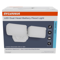 Sylvania Motion-Sensing Battery Powered LED White Security Floodlight