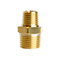 ATC 3/8 in. MPT X 1/4 in. D MPT Brass Reducing Hex Nipple