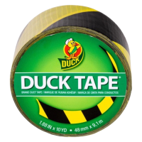 Duck 1.88 in. W X 10 yd L Black/Yellow Duct Tape