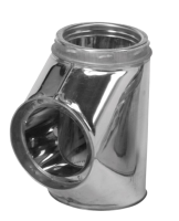 Selkirk 12-3/4" X 6-3/8" X 6-3/8" Stainless Steel Stove Pipe Tee Cap Flow Tee