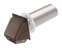 Deflect-O 14 in. L X 4 in. D Brown Aluminum/Plastic Vent Dryer Hood