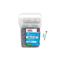GRK Fasteners No. 10 in. X 2-1/2 in. L Star Flat Head W-Cut Multi-Purpose Screws