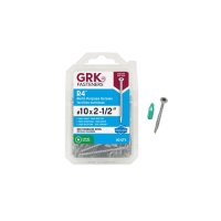 GRK Fasteners R4 No. 10 in. X 2-1/2 in. L Star Flat Head W-Cut Multi-Purpose Screws