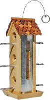 Perky-Pet Tin Jay Wood Bird Feeder Hanging/ Pole Mounting