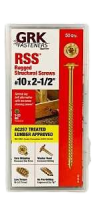 GRK Fasteners RSS Structural Screw, #10 Thread, 2-1/2 in L, Washer Head, Star Drive, Steel, 50 PK
