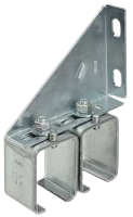 Double Splice Bracket, Steel, Galvanized, For: #5114 or #5116 Double Run Box Rail