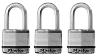 Master Lock Padlock Keyed Different Key 3/8 in Dia Shackle 2 in H Shackle