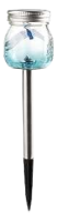 Solar Mason Jar Stake Light Metal/Glass
