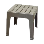 Big Easy Gray Square Resin Stackable Side Table