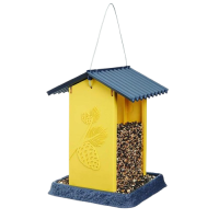 Pinecone Hopper Bird Feeder 4.25 lb Yellow 4 ports