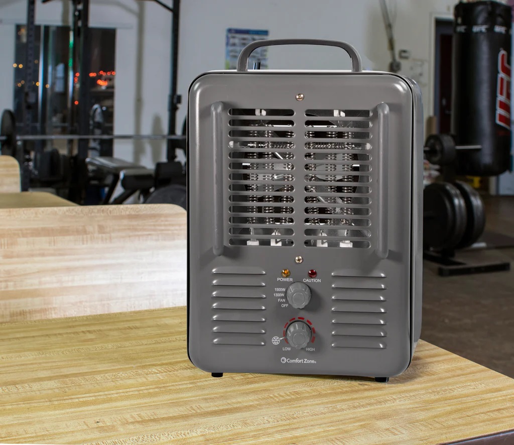 a heater on a table